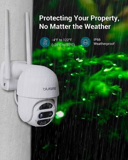 Security Camera Outdoor 3MP, PTZ Outdoor Camera (9X Zoom),360 Degree CCTV Camera WiFi Camera with Motion Tracking, Two-Way Talk,15m Color Night Vision, Siren Alarm (FREE SHIPPING)