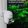 Security Camera Outdoor 3MP, PTZ Outdoor Camera (9X Zoom),360 Degree CCTV Camera WiFi Camera with Motion Tracking, Two-Way Talk,15m Color Night Vision, Siren Alarm (FREE SHIPPING) Image 3