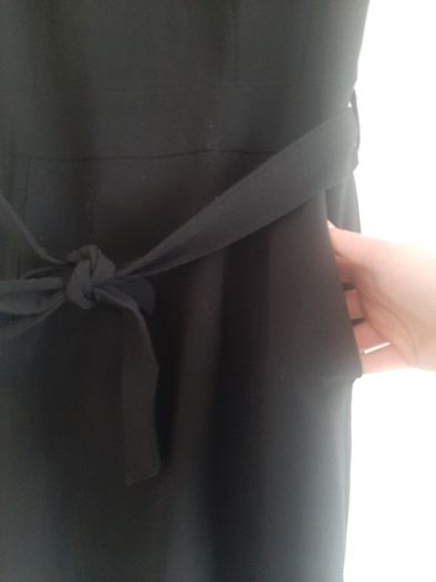 Black V neck dress