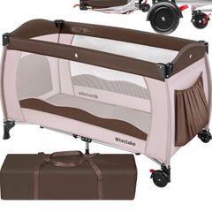 Travel Cot with Folding Function & Wheels Tectake NEW