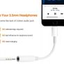 Lightning to 3.5mm Headphone Jack Adapter 10cm White Image 5