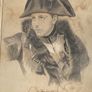 Amazing Antique, C. M. KEANE, NAPOLEON A EYLAU, charcoal on paper Image 6