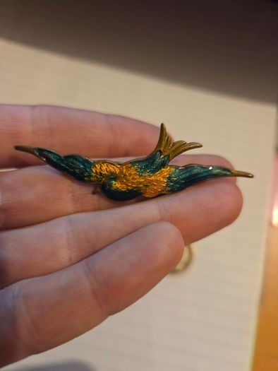 Vintage Ladies Bird Brooch