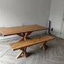 Oak 2M Rectangular Dining Table & Chairs Image 2
