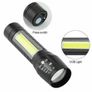 Mini LED Flashlight Torch Usb Rechargeable led flashlight 3 Mode Torch Telescopic Zoom Portable Suit for Night Lighting Image 3