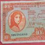 Irish 1952 Lavery ten shilling banknote in Fine  condition Image 2