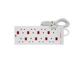 8 Gang Surge Protection Extension Lead 2 Meter