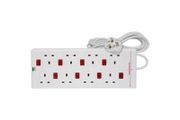 8 Gang Surge Protection Extension Lead 2 Meter