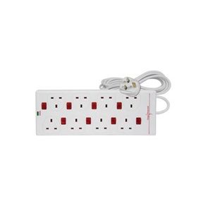 8 Gang Surge Protection Extension Lead 2 Meter