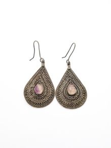 925 Sterling Silver Vintage Ametrine Earrings