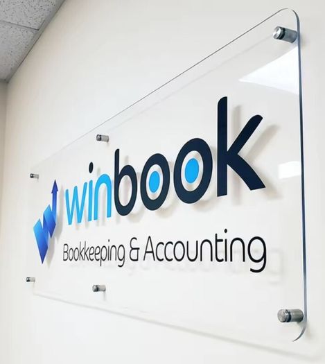 3D Gold Lettering Wall Sign Panel - Custom Acrylic Letters, Any Logo