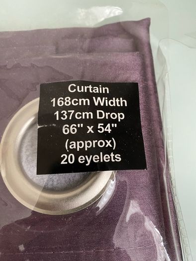 Faux Silk Eyelet Curtain BNWT
