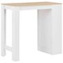 Bar Table with Shelf White Coffee Dining - Free Delivery Nationwide Image 4