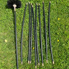 Chimney sweep brush and rods