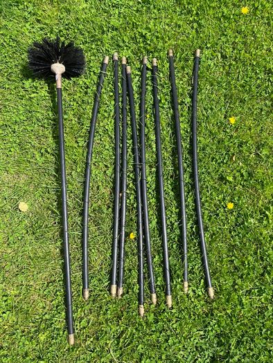 Chimney sweep brush and rods