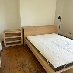 IKEA headboard- malm bed - roller draws