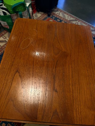 Hardwood bedside lockers, Ikea shelf and stool, Phil Kenyon putting mat