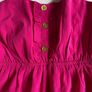 Women's  Fuchsia Strapless Elegant Top with gold buttons Image 5