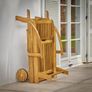Acacia Wood   Garden Wooden Sun Lounger Chair Image 2