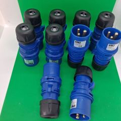 Postage - 10 x Garo P 216-6 S 16 Amp 3 Pin Plug 230V IP44 Blue - Plug 16a