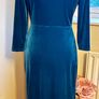 Rowen Avenue Teal Velvet like Wrap style Dress - Size S Image 10