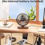 Desk Fan, Small USB Desk Fan Silent, 3 Speeds Portable Personal Desktop Fan, Dual 360 Degree Adjustment Mini Fan, Quiet Operation for Home,Office,School and Outdoor Image 5