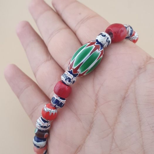 Vintage Venetian Style mix Glass Bead Bracelet