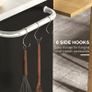 Black Metal Kitchen Island on Wheels Image 6