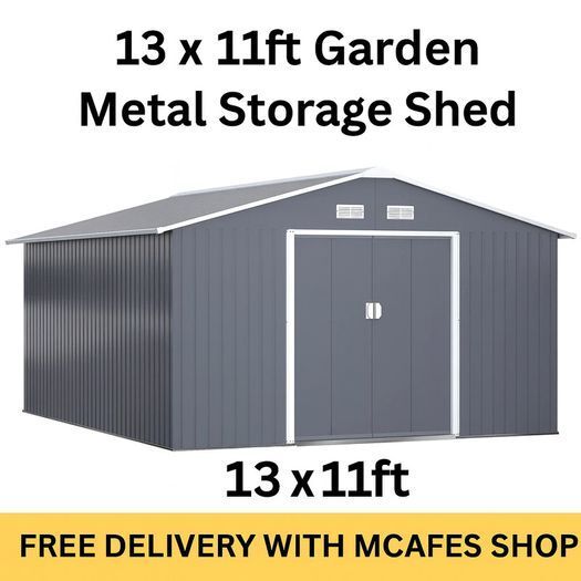13 x 11ft Metal Shed Large