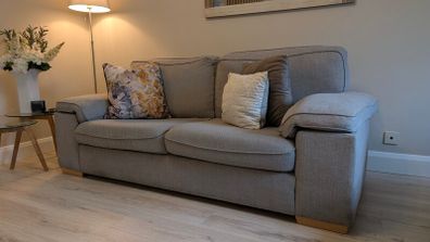 Comfortable 3-Seater & 2-Seater Grey Fabric Couch