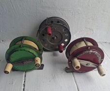 3 Vintage Metal Fishing Reels