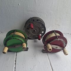 3 Vintage Metal Fishing Reels