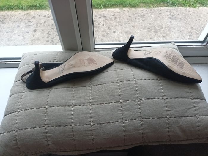 Black suede sling backs euro 38 Autograph, M & S