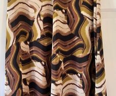 Size 12 Brown/Beige/Mustard Skirt by Free/Quent, Denmark