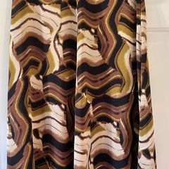 Size 12 Brown/Beige/Mustard Skirt by Free/Quent, Denmark