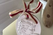 ShabbyChic Vintage Bottle with beautiful Ceramic decor