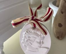 ShabbyChic Vintage Bottle with beautiful Ceramic decor