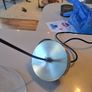 Brass ceiling light pendant with cone clear glass Image 4