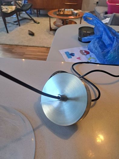 Brass ceiling light pendant with cone clear glass
