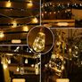Solar Lights Outdoor Garden 6m Hemp Rope Festoon Light with Remote, USB Fairy String with 16 S17 Shatterproof Bulbs 160 LEDs 8 Modes, Waterproof Lighting for Outside Gazebo Patio Party Decor Image 4