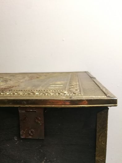 Brass fire file storage box