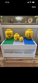 lego heads 2x large 1x midi 1x mini
