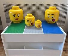 lego heads 2x large 1x midi 1x mini