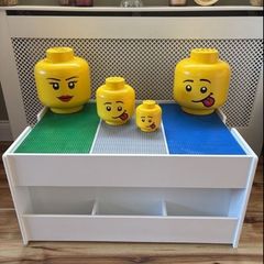 lego heads 2x large 1x midi 1x mini