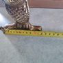 Brass Owl SET OF 2 EACH one is 18.00 EURO Vintage Brass Owl Statue Figurine Paperweight Bird Nature Tree Branch Retro skitch. Image 4