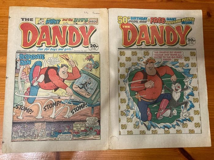 Comics: 'The Dandy' 1983,1985,1986 and 1987 (38 comics)