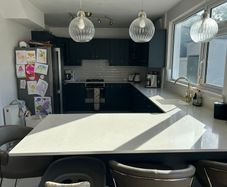 Kitchen with quartz worktop