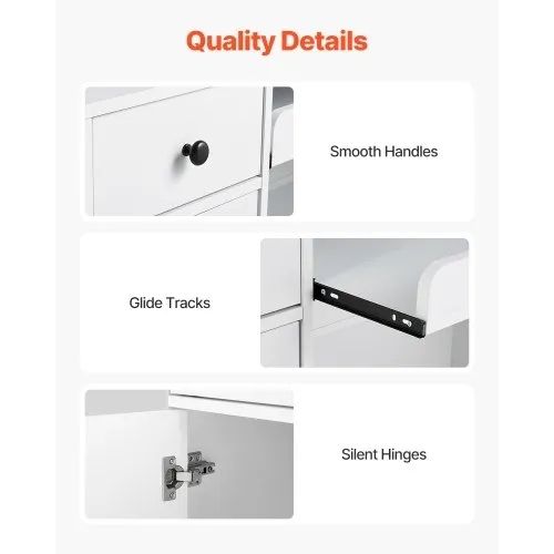 Reception Desk, 47.24 x 18.7 x 39.37 in Rectangular Front Counter Table, Office Reception Desk with LED Light, 2 Drawers and Power Outlets