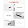 Reception Desk, 47.24 x 18.7 x 39.37 in Rectangular Front Counter Table, Office Reception Desk with LED Light, 2 Drawers and Power Outlets Image 2