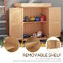 Wooden Garden Shed, Outdoor Storage Shed with Double Doors and Hinged Roof, Compact Size, 74 x 43 x 88cm, Burlywood Image 3